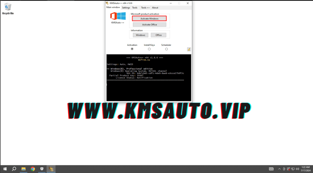 How to Activate windows 10 kmsauto